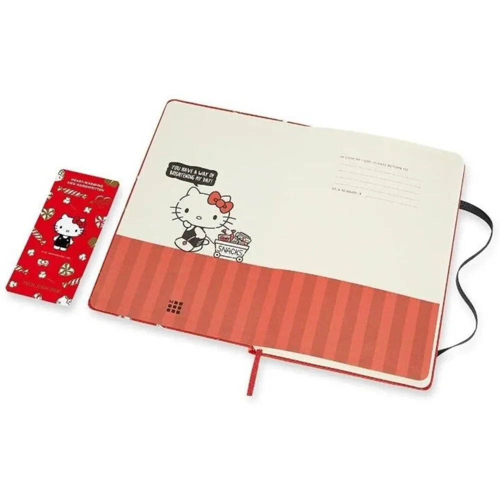 MOLESKINE Limited Edition Hello Kitty Notebook, Red, Ruled, Hard Cover